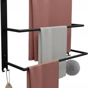 Wieszak Łazienkowy na ręczniki Ścienny Drabinka 40 cm POTRÓJNY Loft Czarny 958307 Wieszak Łazienkowy na ręczniki Ścienny Drabinka 40 cm POTRÓJNY Loft Czarny 958307