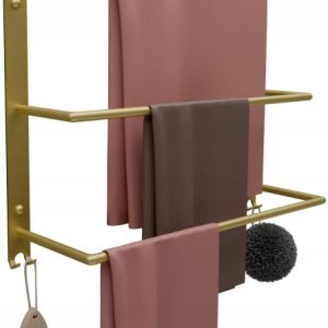 Wieszak Łazienkowy na ręczniki Ścienny Drabinka 40 cm POTRÓJNY Loft Złoty 958310 Wieszak Łazienkowy na ręczniki Ścienny Drabinka 40 cm POTRÓJNY Loft Złoty 958310