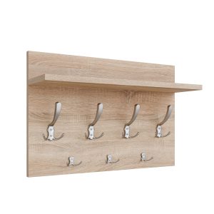 Wieszak Loft 50cm Dąb Sonoma 7 uchwytów Satyna Nowoczesny na ubrania 817659 Wieszak Loft 50cm Dąb Sonoma 7 uchwytów Satyna Nowoczesny na ubrania 817659