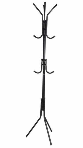Wieszak metalowy czarny 175cm, 12 haczyków, nowoczesny 766449