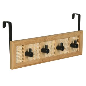 Wieszak na drzwi ALLEGRE BAMBOO, 4 haczyki, WENKO 262349 Wieszak na drzwi ALLEGRE BAMBOO, 4 haczyki, WENKO 262349