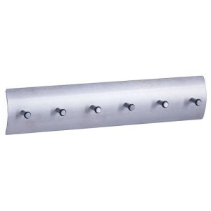 Wieszak na klucze, 6 haczyków, aluminium, ZELLER 209618 Wieszak na klucze, 6 haczyków, aluminium, ZELLER 209618
