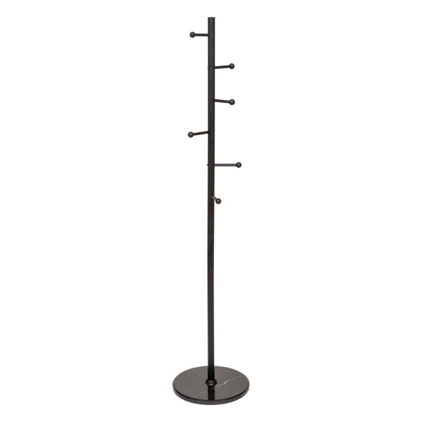 Wieszak na płaszcze BLACKMARBLE z 6 metalowymi uchwytami, 173 cm 1062557