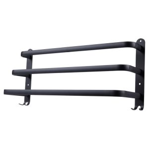 Wieszak na ręczniki aluminiowy czarny 50 cm 782389