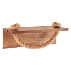 Wieszak na ręczniki Sailor akacja brązowy z półką 841182 Wieszak na ręczniki Sailor akacja brązowy z półką 841182