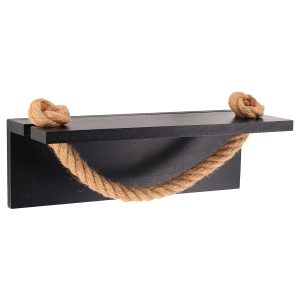 Wieszak na ręczniki Sailor akacja czarny z półką 841181 Wieszak na ręczniki Sailor akacja czarny z półką 841181
