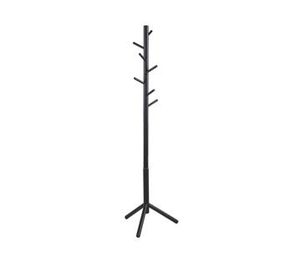 Wieszak na ubrania drewniany Bremen 176 cm czarny 49167 Wieszak na ubrania drewniany Bremen 176 cm czarny 49167
