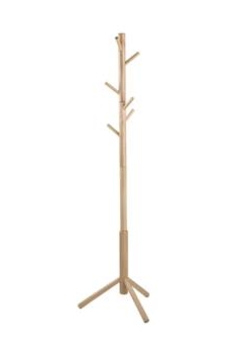Wieszak na ubrania drewniany Bremen 176 cm naturalny 49168