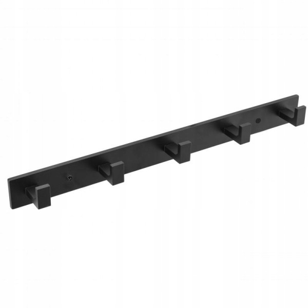Wieszak na ubrania na ścianę czarny aluminiowy haczyk loft - Yoka 834512