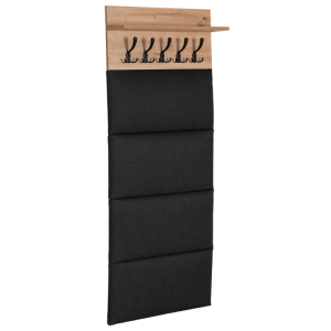 Wieszak Na Ubrania Panel Ścienny Tapicerowany Do Przedpokoju Dąb MODENA 755998 Wieszak Na Ubrania Panel Ścienny Tapicerowany Do Przedpokoju Dąb MODENA 755998