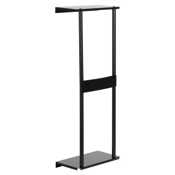 Wieszak, półka łazienkowa na ręczniki, ścienna, metalowa, czarna 848061