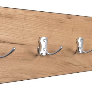 Wieszak ścienny dąb craft + satyna – Luvian 305273 Wieszak ścienny dąb craft + satyna – Luvian 305273