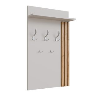 Wieszak Ścienny Lamele 5 Uchwyty Półka Loft 90×60 Kaszmir + Satyna 1079978 Wieszak Ścienny Lamele 5 Uchwyty Półka Loft 90×60 Kaszmir + Satyna 1079978