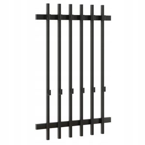 Wieszak ścienny loft czarny metalowy 65×100 cm na kurtki ubrania 728915 Wieszak ścienny loft czarny metalowy 65×100 cm na kurtki ubrania 728915