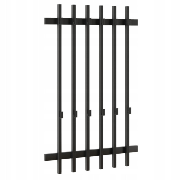 Wieszak ścienny loft czarny metalowy 65x100 cm na kurtki ubrania 728915