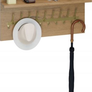 Wieszak ścienny LOFT z półką 70 cm – stylowy organizer do przedpokoju 1066417 Wieszak ścienny LOFT z półką 70 cm – stylowy organizer do przedpokoju 1066417