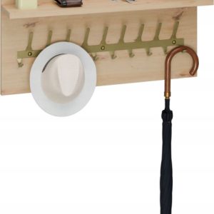 Wieszak ścienny LOFT z półką 70 cm – stylowy organizer do przedpokoju 1066419 Wieszak ścienny LOFT z półką 70 cm – stylowy organizer do przedpokoju 1066419