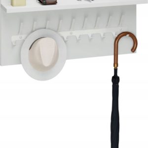 Wieszak ścienny LOFT z półką 70 cm – stylowy organizer do przedpokoju 1066408 Wieszak ścienny LOFT z półką 70 cm – stylowy organizer do przedpokoju 1066408