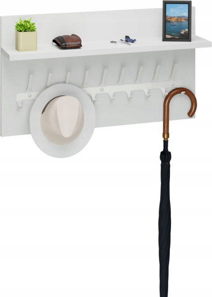 Wieszak ścienny LOFT z półką 70 cm – stylowy organizer do przedpokoju 1066408