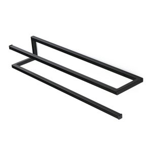 Wieszak ścienny na 2 ręczniki 60 cm czarny mat metal loft 1032137 Wieszak ścienny na 2 ręczniki 60 cm czarny mat metal loft 1032137
