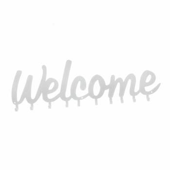 Wieszak ścienny Welcome biały 94691