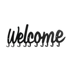 Wieszak ścienny Welcome czarny 94695 Wieszak ścienny Welcome czarny 94695