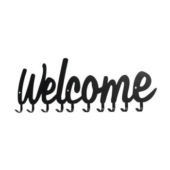 Wieszak ścienny Welcome czarny 94695
