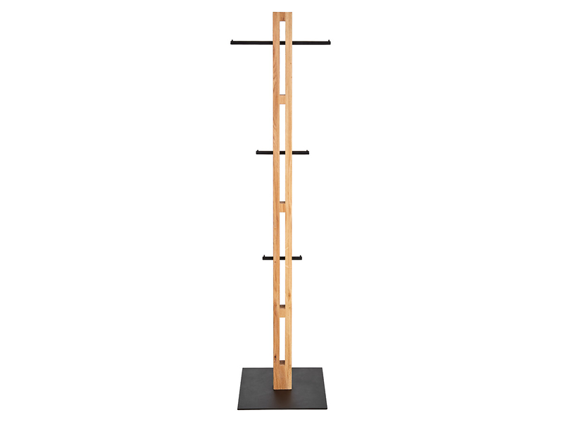 Wieszak stojący Halbert 45x175 cm dąb/czarny 714101
