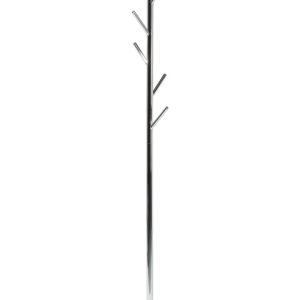 Wieszak stojący srebrny metalowy 170 cm 297369 Wieszak stojący srebrny metalowy 170 cm 297369