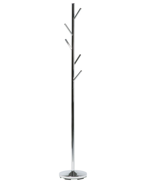 Wieszak stojący srebrny metalowy 170 cm 297369