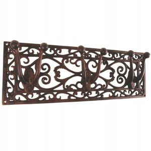 Wieszak Uchwyt żeliwny dekoracyjny 48cm Esschert Design 6 HACZYKÓW Vintage 946882