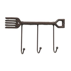 Wieszak żeliwny ogrodowy Rake Tibeta brązowy motyw narzędzi 28×16 cm 1064196 Wieszak żeliwny ogrodowy Rake Tibeta brązowy motyw narzędzi 28×16 cm 1064196