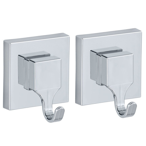 Wieszaki na przyssawki QUADRO, 2 sztuki w komplecie, WENKO 87517