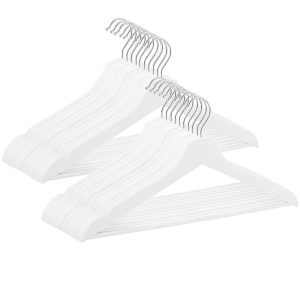 Wieszaki na ubrania drewniane 20 szt. białe 415066 Wieszaki na ubrania drewniane 20 szt. białe 415066