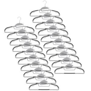 Wieszaki na ubrania, plastikowe zestaw 20 szt. antypoślizgowe szaro-czarne 796844 Wieszaki na ubrania, plastikowe zestaw 20 szt. antypoślizgowe szaro-czarne 796844