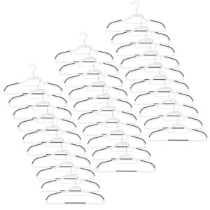 Wieszaki na ubrania, plastikowe zestaw 30 szt. antypoślizgowe szaro-białe 796845 Wieszaki na ubrania, plastikowe zestaw 30 szt. antypoślizgowe szaro-białe 796845