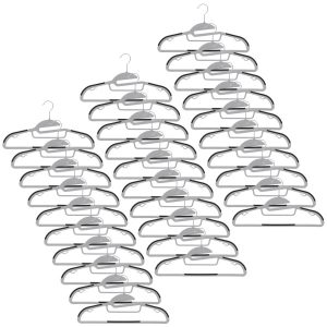 Wieszaki na ubrania, plastikowe zestaw 30 szt. antypoślizgowe szaro-czarne 796838 Wieszaki na ubrania, plastikowe zestaw 30 szt. antypoślizgowe szaro-czarne 796838