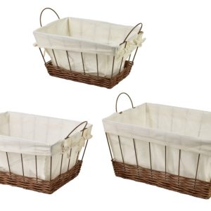 WILL Komplet 3 koszy prostokątnych XL40x30x20 cm L35X25X18 cm M30x20x16 cm 795437 WILL Komplet 3 koszy prostokątnych XL40x30x20 cm L35X25X18 cm M30x20x16 cm 795437
