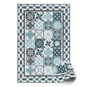 Winylowy dywan Trójkolorowa geometria 80 x 120 cm 459727 Winylowy dywan Trójkolorowa geometria 80 x 120 cm 459727