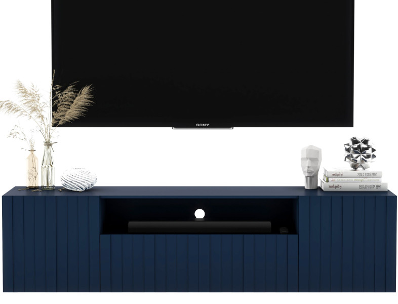 Wisząca komoda Glamour szafka RTV Granatowy MAT 150 cm 90048