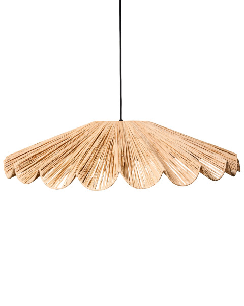 Wisząca lampa sufitowa pleciona ręcznie w stylu boho naturalna 902844