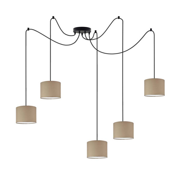 Wisząca lampa sufitowa WAIKIKI W5 Czarny - Beżowy 883558