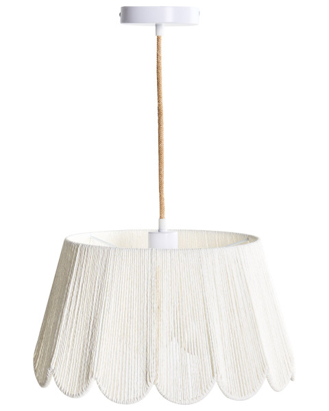 Wisząca lampa z plecionki papierowej jasny beż 825284
