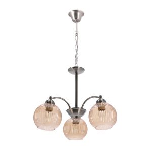 Wisząca MEDINA lampa srebrna 3x60w e27klasyczna elegancja do salonu jadalni 1019880 Wisząca MEDINA lampa srebrna 3x60w e27klasyczna elegancja do salonu jadalni 1019880