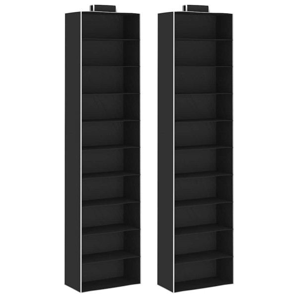 Wisząca półka Czarny 30 x 15 x 120 cm Tkanina vidaXL 473282