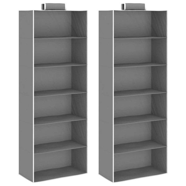 Wisząca półka Szary 30 x 15 x 80 cm Tkanina vidaXL 501760