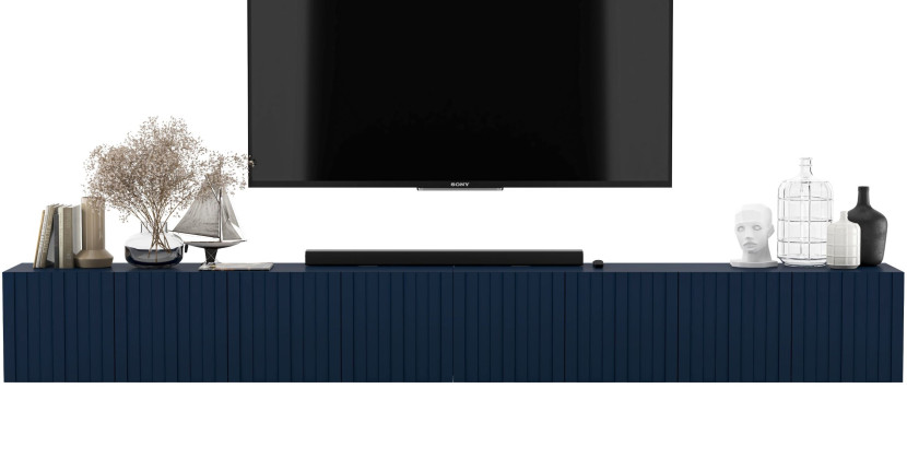 Wisząca Szafka Glamour Komoda RTV Granatowy MAT 300 cm 115895