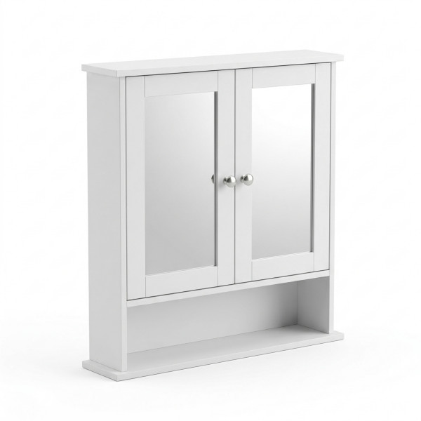 Wisząca szafka łazienkowa z lustrem LUMA, 56 x 13 x 58 cm 990303