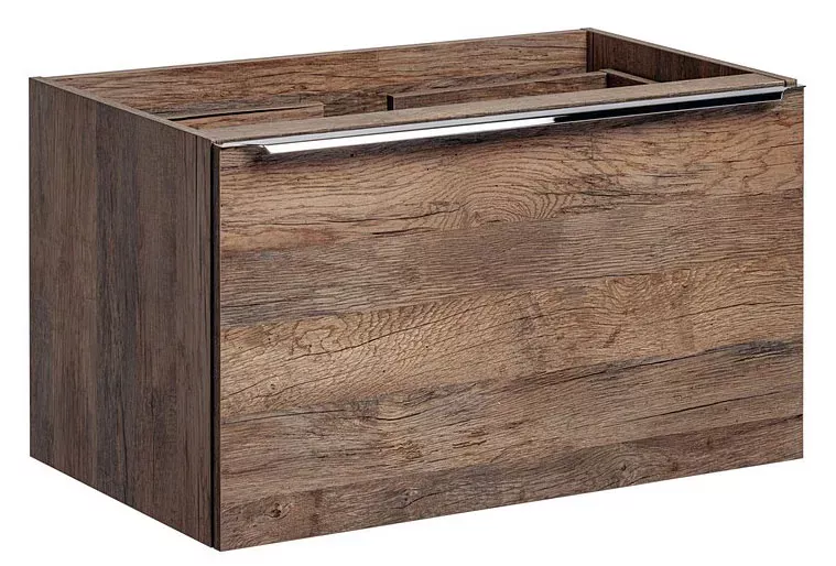 Wisząca szafka pod umywalkę dąb vintage - Xyren 692641