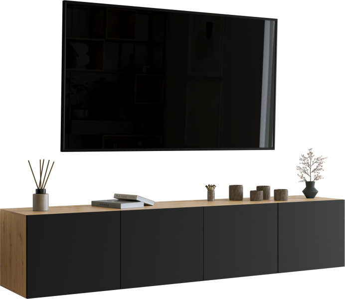 Wisząca szafka RTV 200 cm LORI dąb artisan 992485